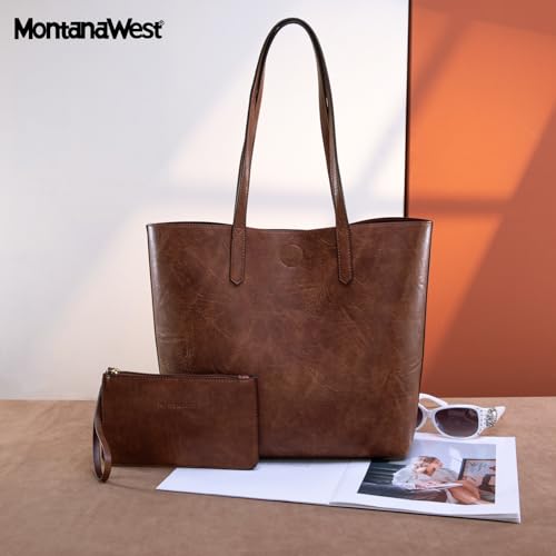 Montana West Vegan Leather Hobo Tote Bag