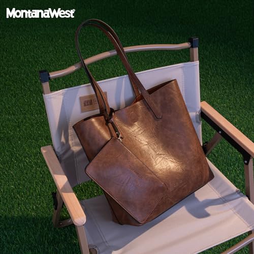 Montana West Vegan Leather Hobo Tote Bag