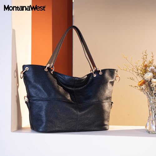 Montana West Vegan Leather Hobo Handbag for Women
