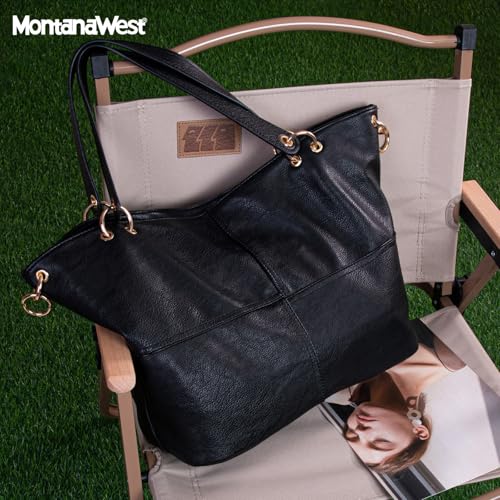 Montana West Vegan Leather Hobo Handbag for Women