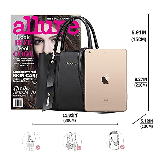 ALARION Women's Designer Satchel Shoulder Handbag