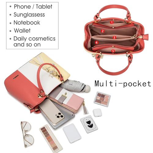 Stylish Women's Satchel Handbag with Pockets