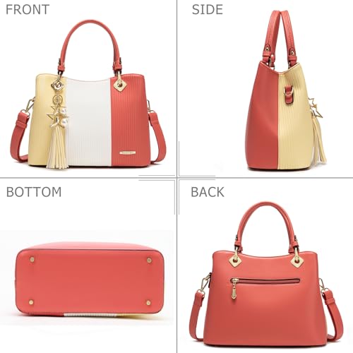 Stylish Women's Satchel Handbag with Pockets