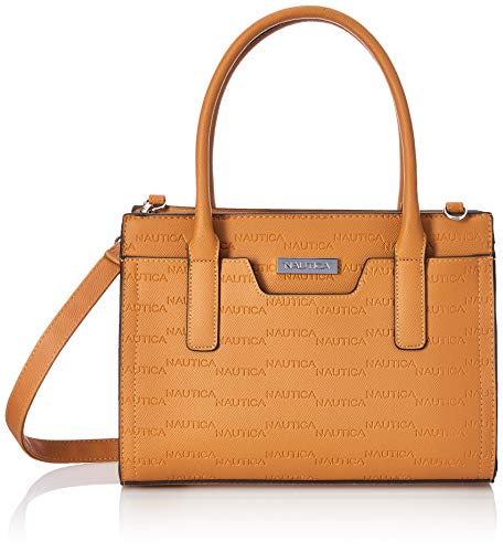 Nautica Sandy Jr. Camel Satchel with Crossbody Strap