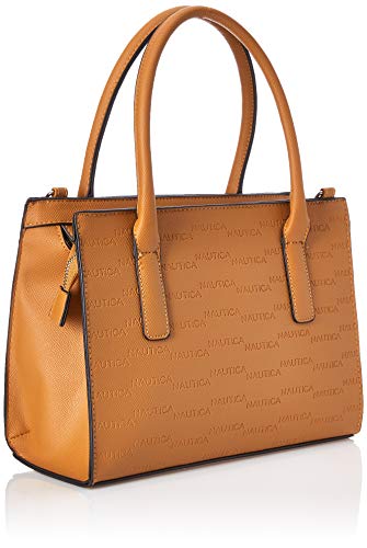 Nautica Sandy Jr. Camel Satchel with Crossbody Strap