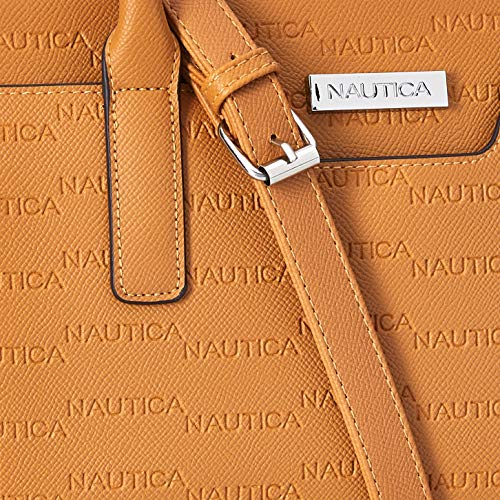 Nautica Sandy Jr. Camel Satchel with Crossbody Strap