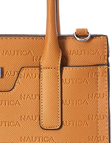 Nautica Sandy Jr. Camel Satchel with Crossbody Strap