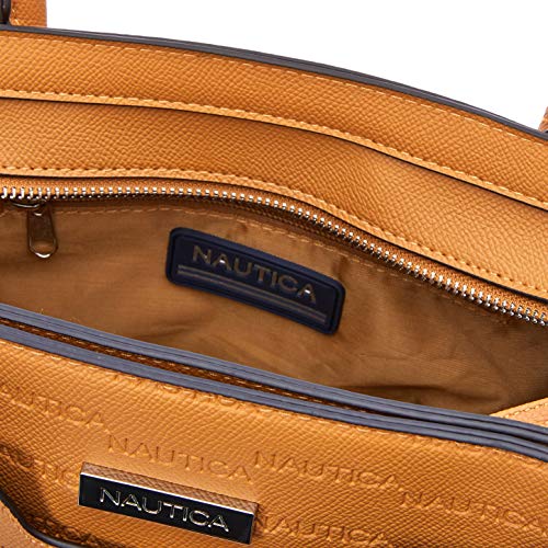 Nautica Sandy Jr. Camel Satchel with Crossbody Strap