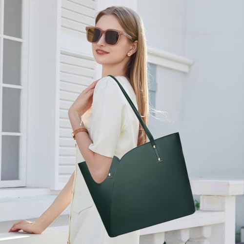 ALARION Women's Soft Faux Leather Tote Bag