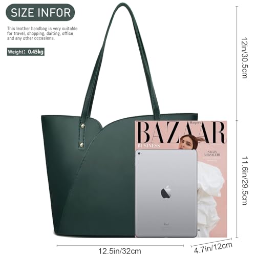 ALARION Women's Soft Faux Leather Tote Bag