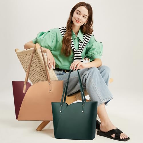 ALARION Women's Soft Faux Leather Tote Bag