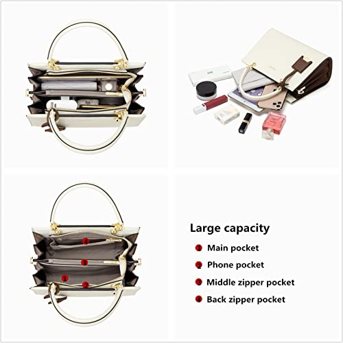 Cnoles Cowhide Leather Medium Tote Bag for Women