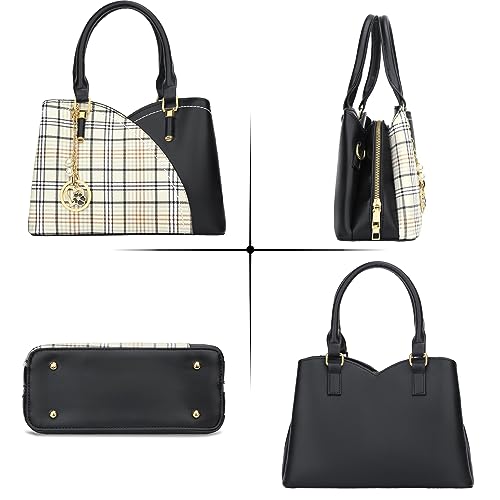 KKXIU Triple Compartment Women's Fashion Handbag