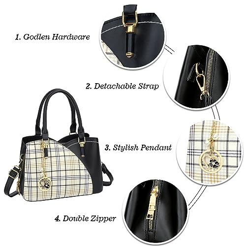KKXIU Triple Compartment Women's Fashion Handbag