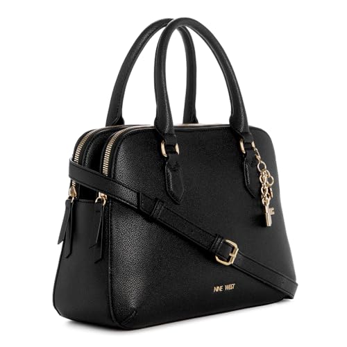 Nine West CIBRINA Black Dome Satchel Handbag