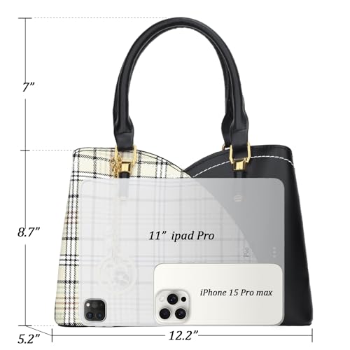 KKXIU Triple Compartment Women's Fashion Handbag
