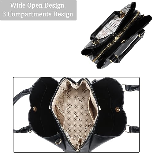 KKXIU Triple Compartment Women's Fashion Handbag