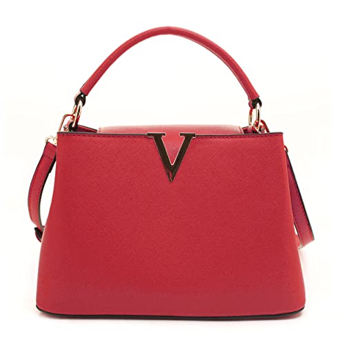 EVVE Women's Classic Small Satchel Crossbody Handbag