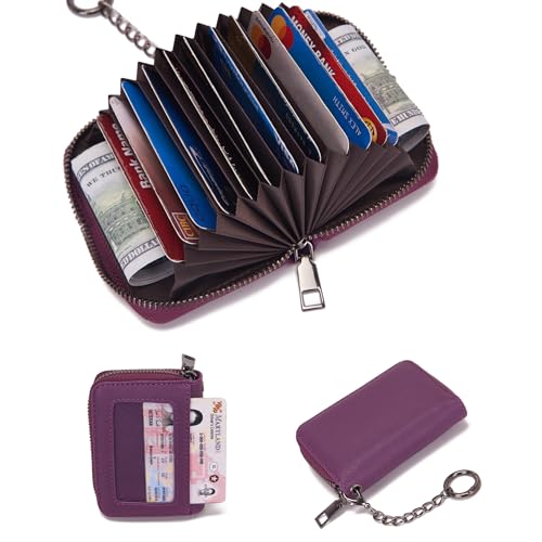 Qiyuer Purple Vegan Leather Handbag Set for Women