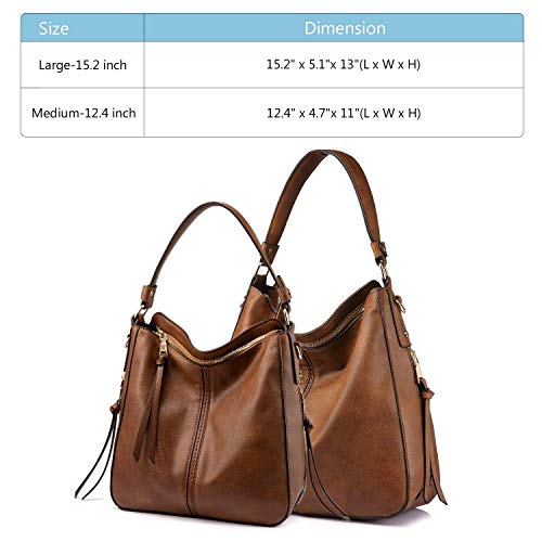 Large Faux Leather Designer Hobo Bucket Bag