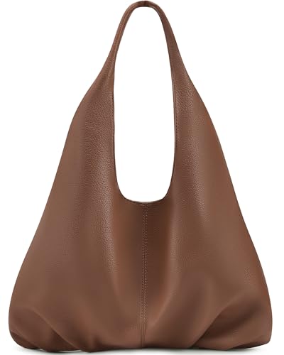 NIUEIMEE ZHOU Retro Vegan Leather Hobo Handbag