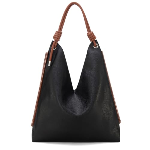 Montana West Black Leather Hobo Bag for Women