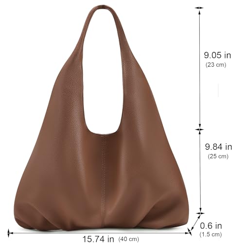 NIUEIMEE ZHOU Retro Vegan Leather Hobo Handbag