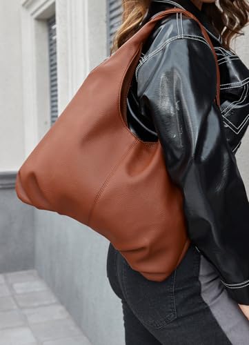 NIUEIMEE ZHOU Retro Vegan Leather Hobo Handbag
