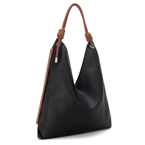 Montana West Black Leather Hobo Bag for Women