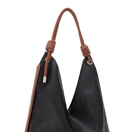 Montana West Black Leather Hobo Bag for Women