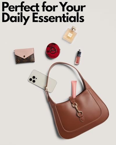 Stylish Vegan Leather Brown Shoulder Bag