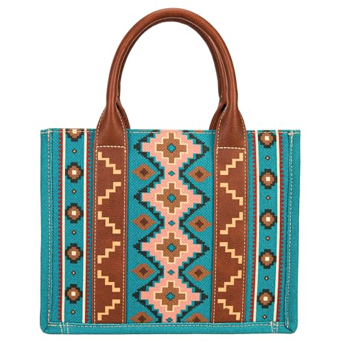 Boho Aztec Tote Bag with Wide Guitar Strap