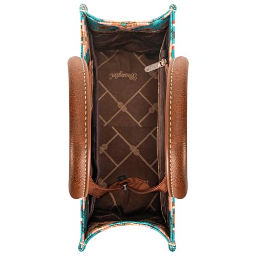 Boho Aztec Tote Bag with Wide Guitar Strap