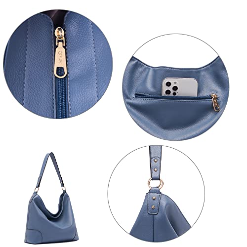 Soft Large Hobo Handbag Set with Wallet