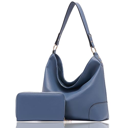Soft Large Hobo Handbag Set with Wallet