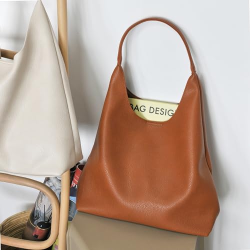 Soft Vegan Leather Slouchy Hobo Bag for Women