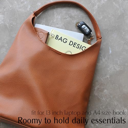 Soft Vegan Leather Slouchy Hobo Bag for Women