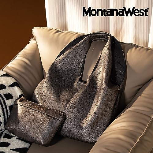 Montana West Women's Slouchy Vegan Leather Hobo Bag