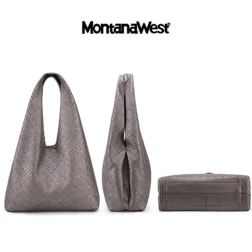 Montana West Women's Slouchy Vegan Leather Hobo Bag