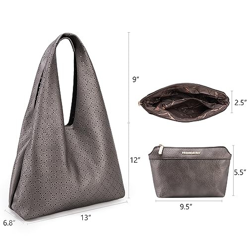 Montana West Women's Slouchy Vegan Leather Hobo Bag