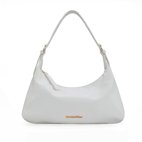 Trendy Montana West White Leather Hobo Handbag