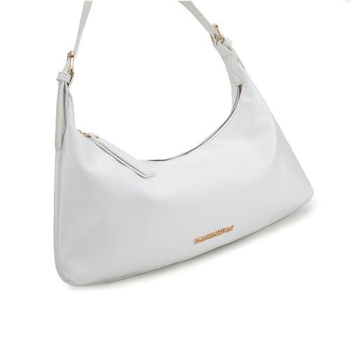 Trendy Montana West White Leather Hobo Handbag