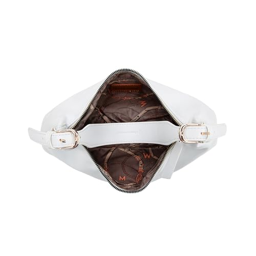 Trendy Montana West White Leather Hobo Handbag