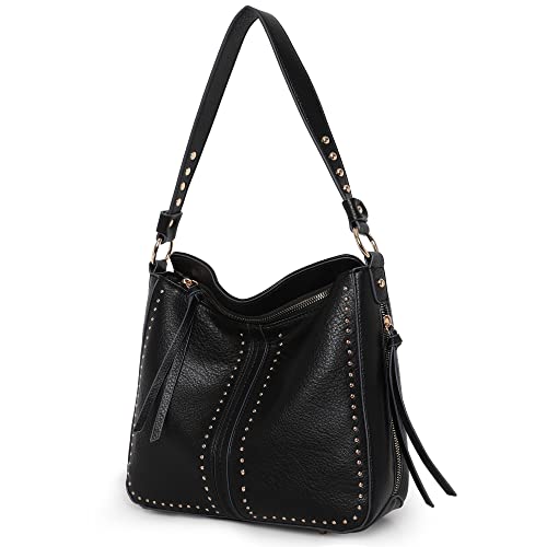 Montana West Women's Leather Hobo Crossbody Bag