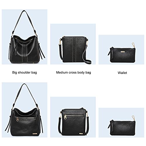 Montana West Women's Leather Hobo Crossbody Bag