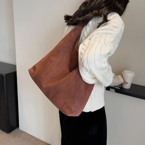 Suede Slouchy Tote Bag for Women
