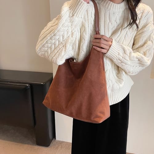Suede Slouchy Tote Bag for Women