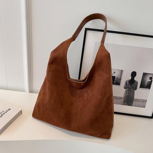 Suede Slouchy Tote Bag for Women