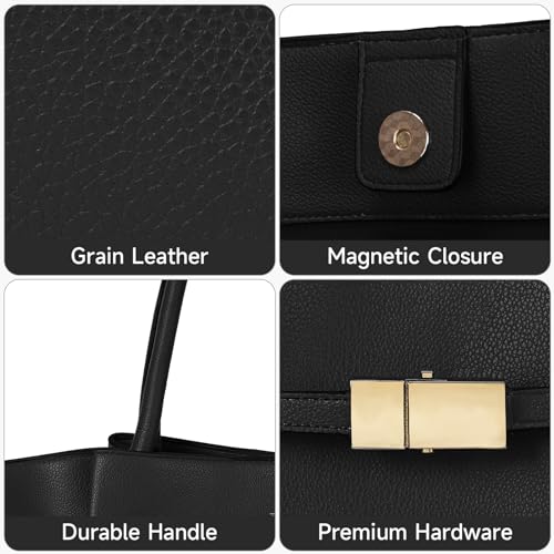 Juoxeepy Faux Leather Tote Bag for Women