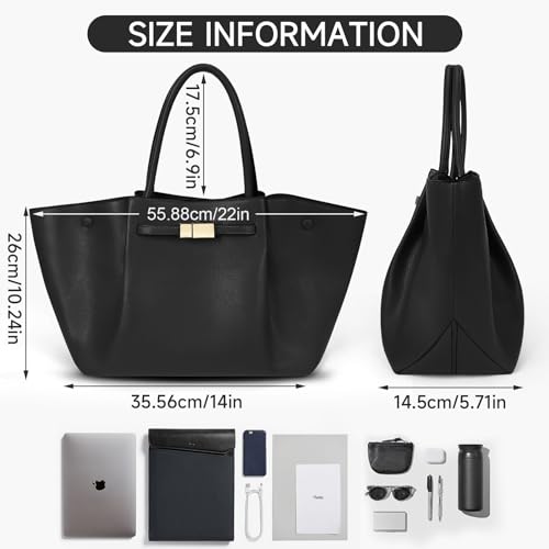 Juoxeepy Faux Leather Tote Bag for Women
